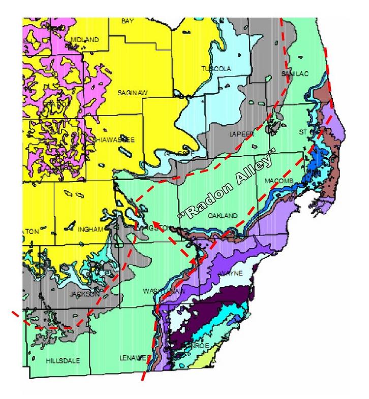 radon geology map